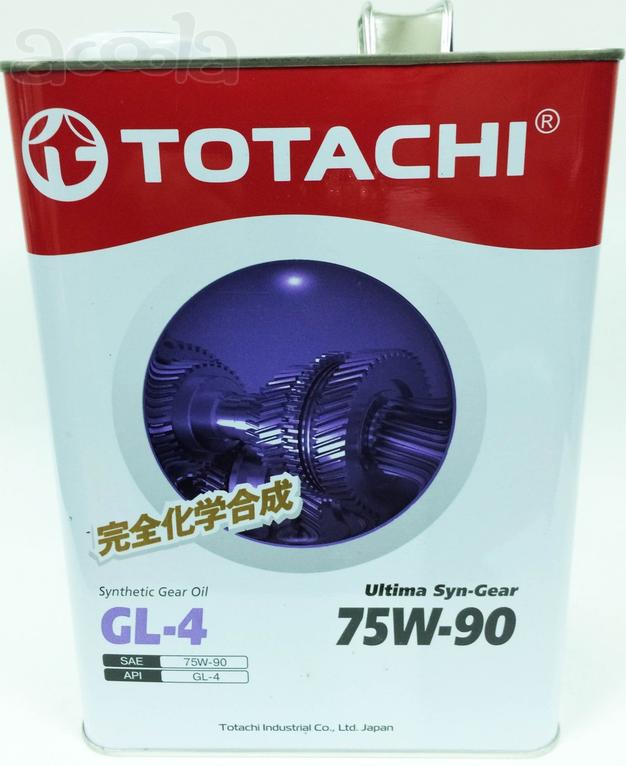 Масло синтетическое трансмиссионное TOTACHI Ultima Syn-Gear 75W-90 GL-4 4л